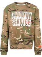 Heron Preston Camouflage Print Sweatshirt - Green
