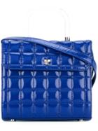 Courrèges Quilted Shoulder Bag, Women's, Blue