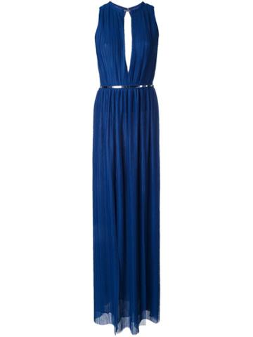 Jay Ahr Plissé Evening Gown