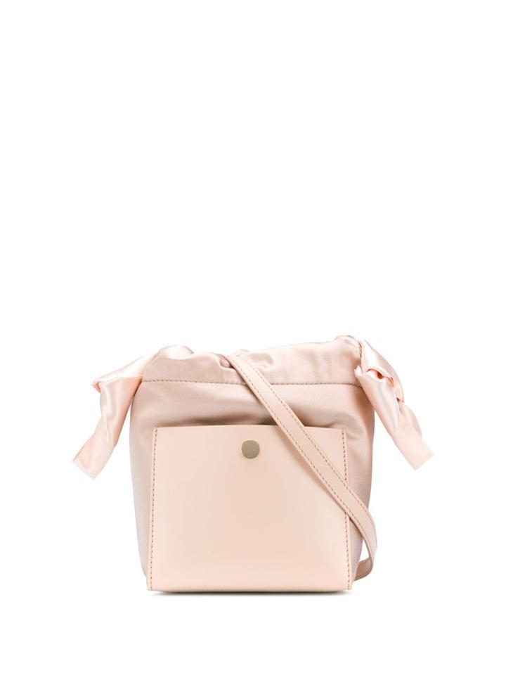 Sophie Hulme Mini Satin Tote - Pink