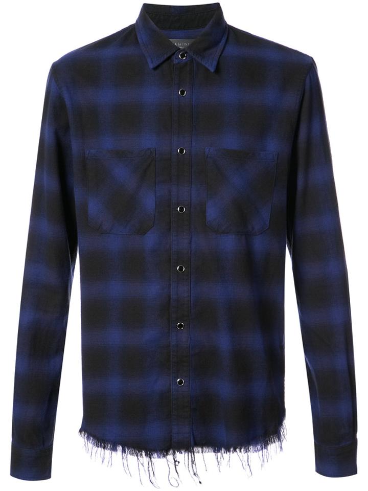 Amiri Raw Hem Shirt - Blue