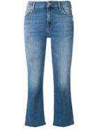 7 For All Mankind Cropped Straight Jeans - Blue