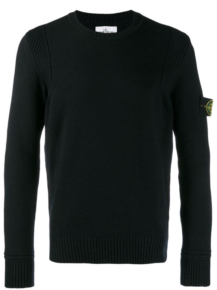 Stone Island Logo Sweater - Blue