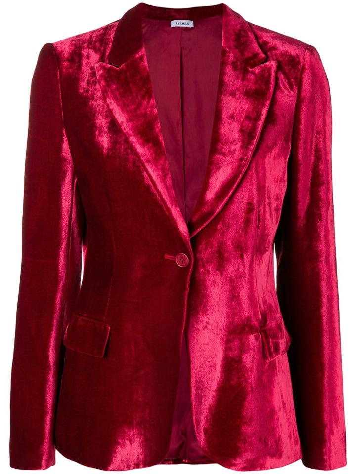 P.a.r.o.s.h. Rocking Velvet Blazer - Red