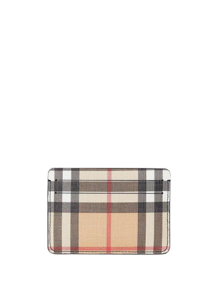 Burberry Vintage Check E-canvas Card Case - Neutrals