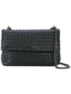 Bottega Veneta Olympia Intrecciato Shoulder Bag - Black