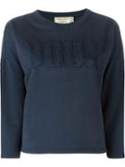 Maison Kitsuné 'doux' Sweatshirt, Women's, Size: Large, Blue, Cotton/spandex/elastane
