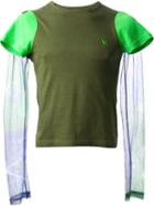 Walter Van Beirendonck Vintage Double Sleeve T-shirt, Adult Unisex, Size: S, Green