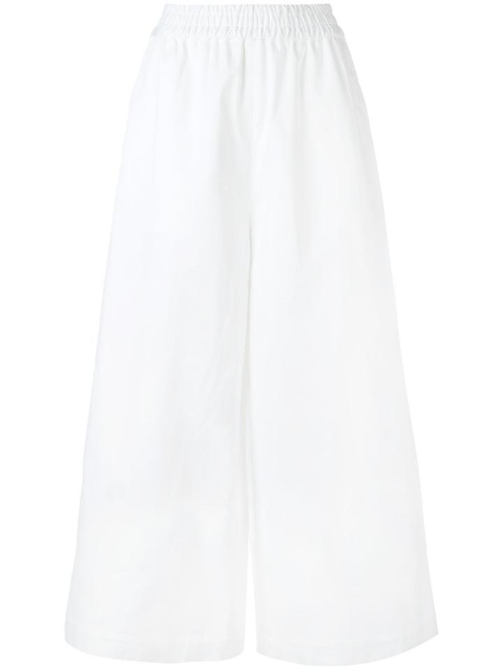 Ports 1961 Wide Leg Trousers, Women's, Size: 38, White, Cotton
