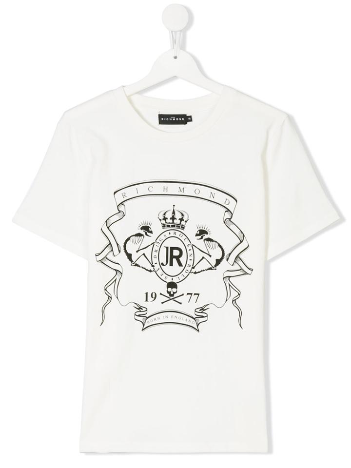 John Richmond Kids Graphic Print T-shirt - White