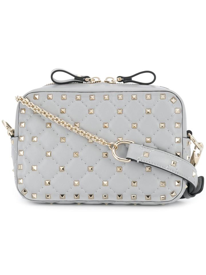 Valentino Valentino Garavani Rockstud Spike Crossbody Bag - Grey