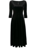 Norma Kamali Scoop-neck Flared Dress - Black