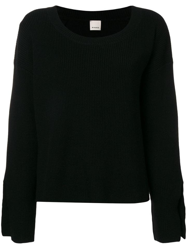Pinko Slit Cuff Sweater - Black