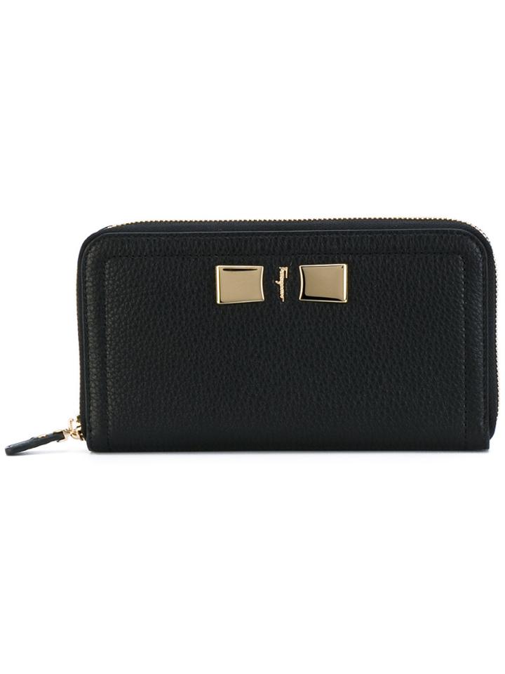 Salvatore Ferragamo Zip-around Purse - Black