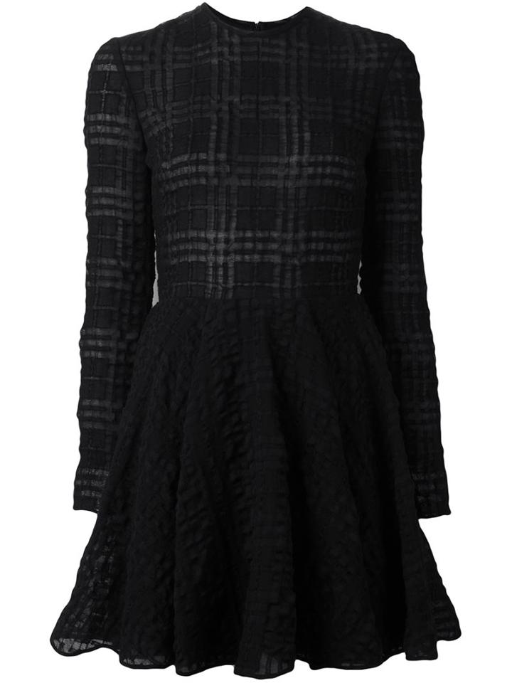 Francesco Scognamiglio Flared Dress, Women's, Size: 38, Black, Cotton/spandex/elastane/virgin Wool