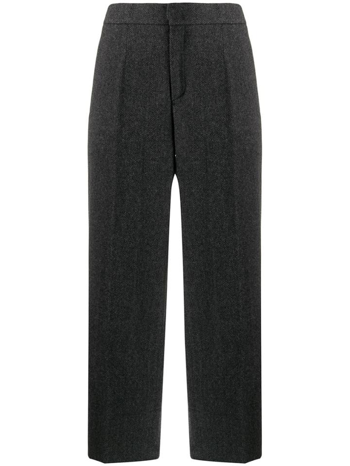 Woolrich Herringbone Cropped Trousers - Grey