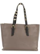 L'autre Chose Tote Bag With Contrasting Straps - Grey