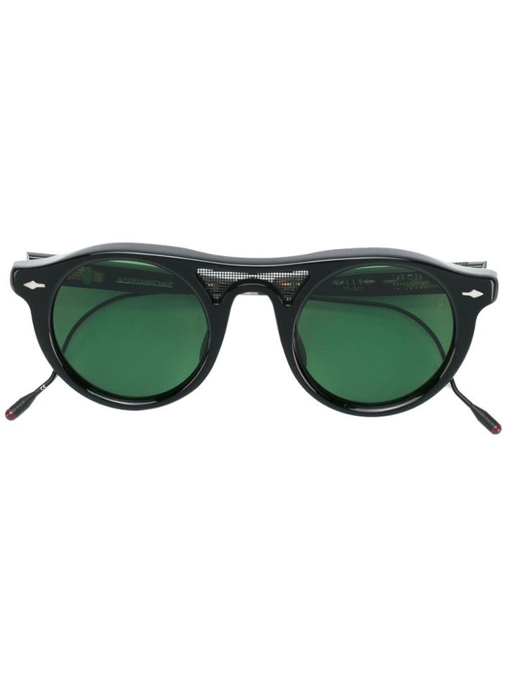 Jacques Marie Mage Round Sunglasses - Black