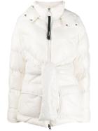 Pinko Tie-waist Padded Coat - White