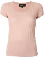 Paule Ka Short-sleeve Fitted T-shirt - Pink
