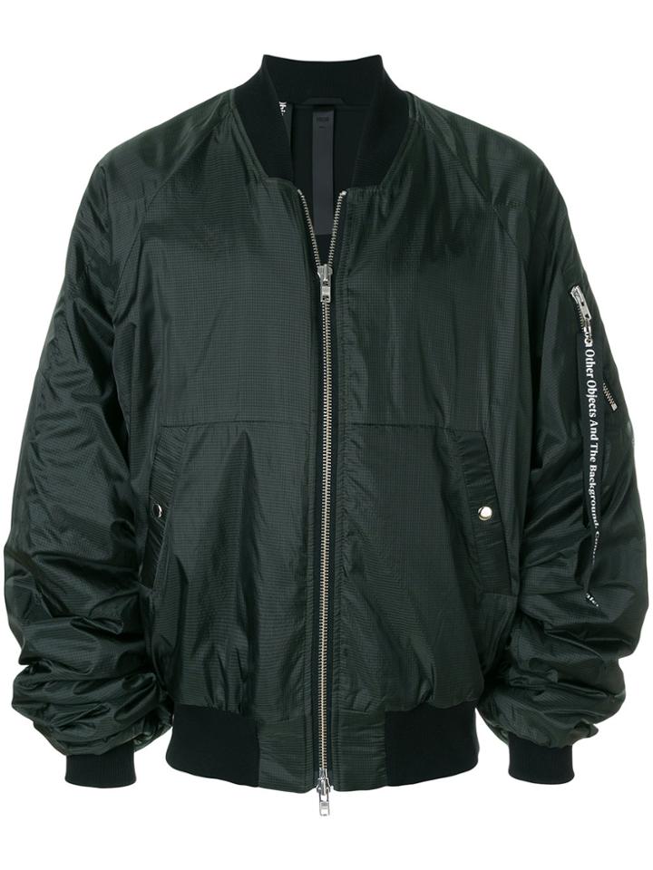 Odeur Zipped Bomber Jacket - Green