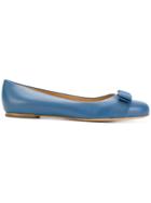 Salvatore Ferragamo Vara Ballerina Shoes - Blue