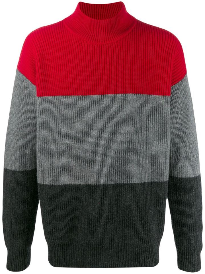Roberto Collina Striped Wool Jumper - Grey