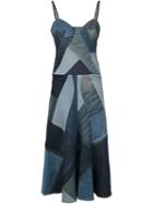 Junya Watanabe Comme Des Garçons Patchwork Denim Dress, Women's, Size: Medium, Blue, Cotton/rayon