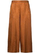 A.l.c. Animal Print Cropped Trousers - Brown
