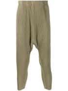 Homme Plissé Issey Miyake Dropped-crotch Pleated Trousers - Neutrals
