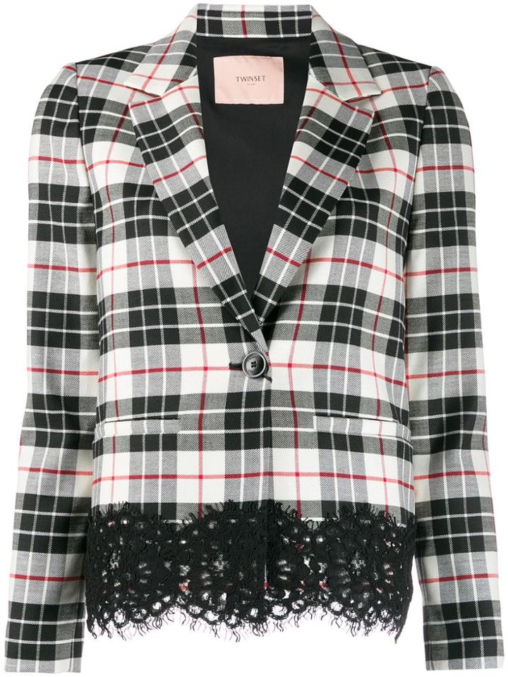 Twin-set Lace Appliqué Blazer - Neutrals