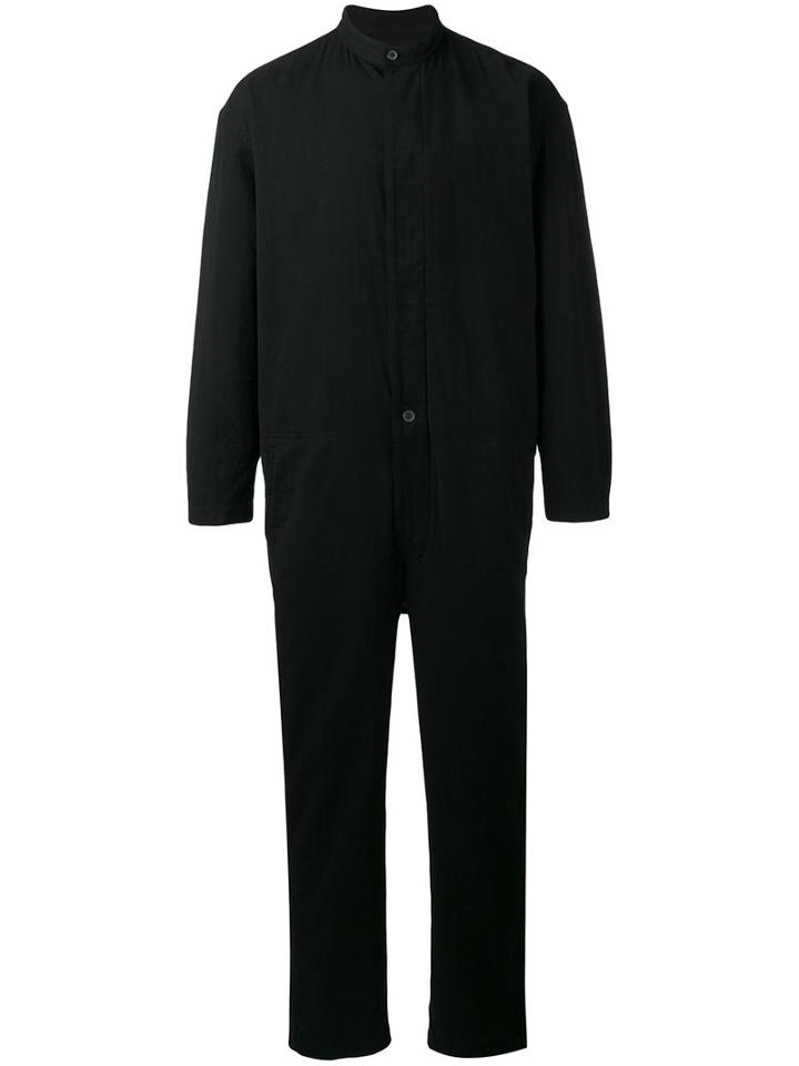 Issey Miyake Men Collarless Jumpsuit, Size: 3, Black, Cotton
