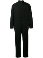 Issey Miyake Men Collarless Jumpsuit, Size: 3, Black, Cotton