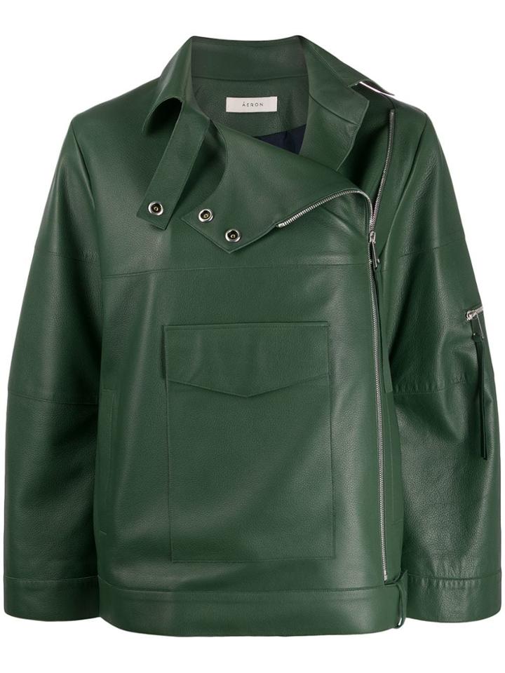 Áeron Boxy Biker Jacket - Green