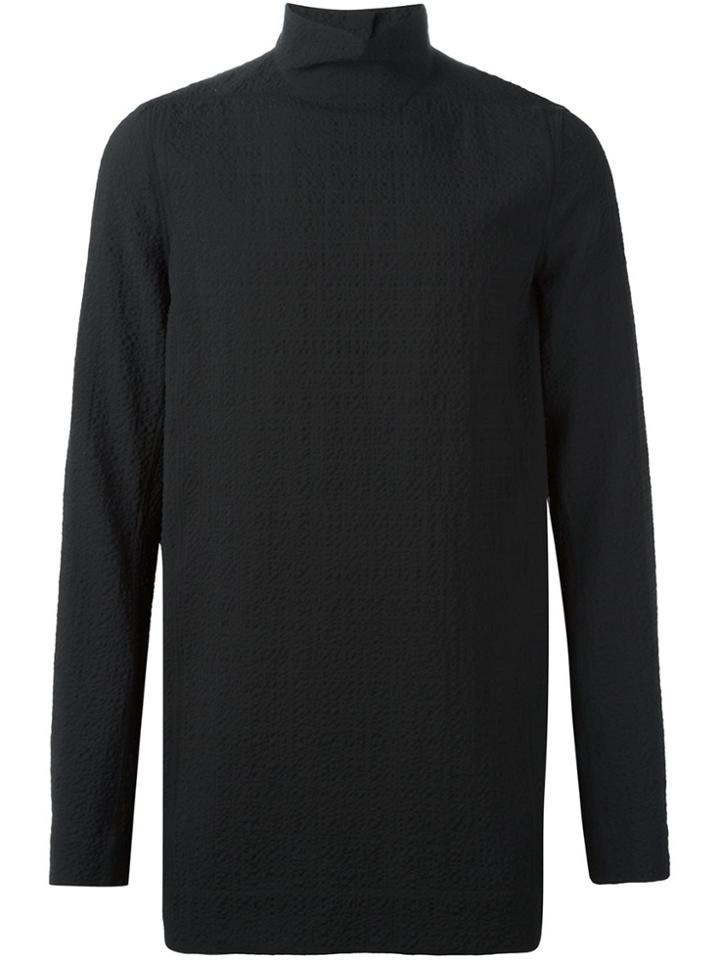 Rick Owens Seersucker Tunic - Black