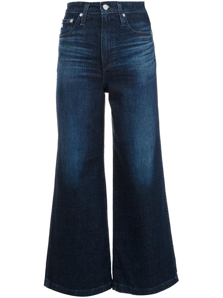 Ag Jeans Denim Culottes, Women's, Size: 26, Blue, Cotton/polyurethane