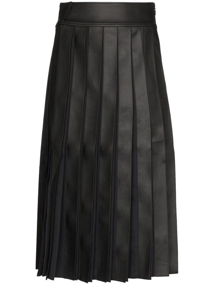 Xu Zhi High-rise Pleated Midi Skirt - Black