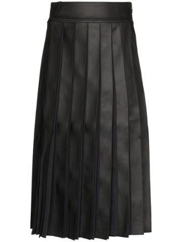 Xu Zhi High-rise Pleated Midi Skirt - Black