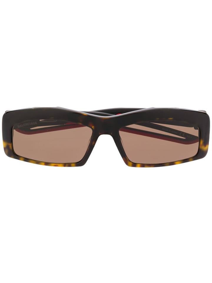 Balenciaga Eyewear Square Frame Sunglasses - Brown
