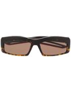 Balenciaga Eyewear Square Frame Sunglasses - Brown