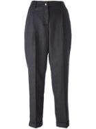 Cavalli Class Tailored Cropped Trousers - Grey