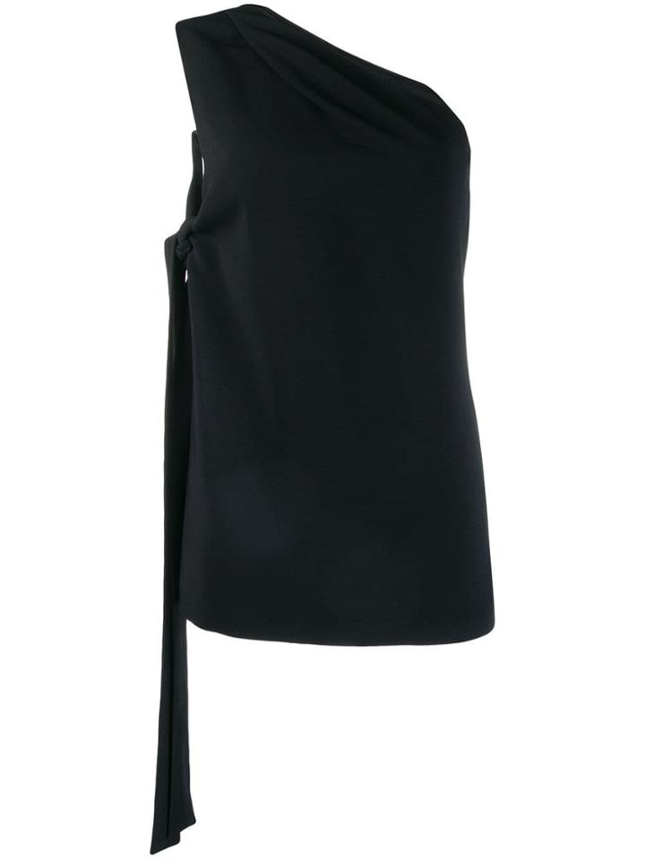Rochas One Shoulder Tank Top - Black
