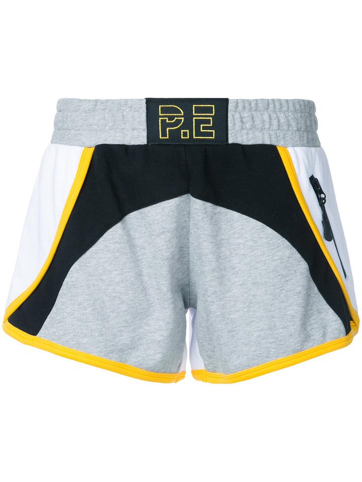 P.e Nation - Choo Choo Shorts - Women - Cotton/polyester - L, Grey, Cotton/polyester
