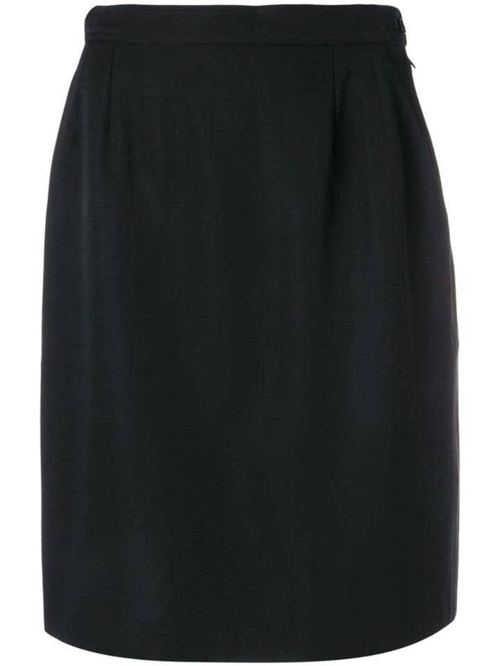 Yves Saint Laurent Pre-owned 1980's Straight Skirt - Black