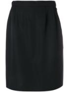 Yves Saint Laurent Pre-owned 1980's Straight Skirt - Black
