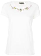 Twin-set - Jewel Embellished T-shirt - Women - Cotton - Xxs, White, Cotton