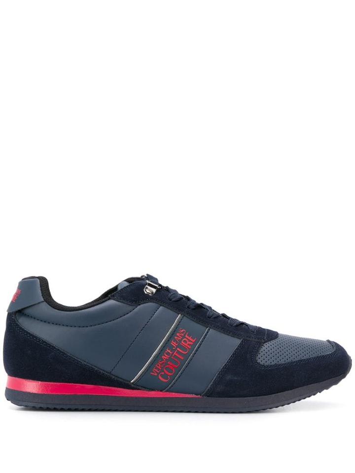 Versace Jeans Couture Logo Print Low Top Sneakers - Blue
