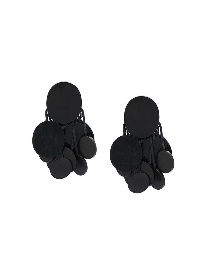 Monies Disc Tassel Clip On Earrings, Women's, Brown
