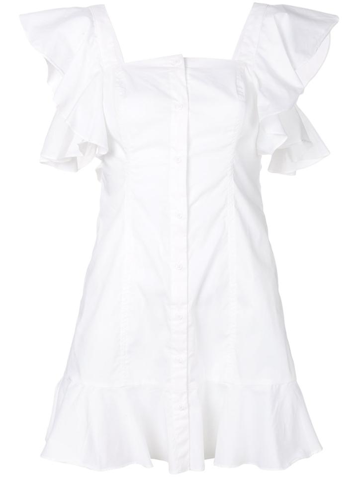 Kendall+kylie Square Neck Shirt Dress - White