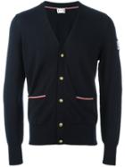 Moncler Gamme Bleu V-neck Cardigan, Men's, Size: Large, Blue, Cotton/virgin Wool